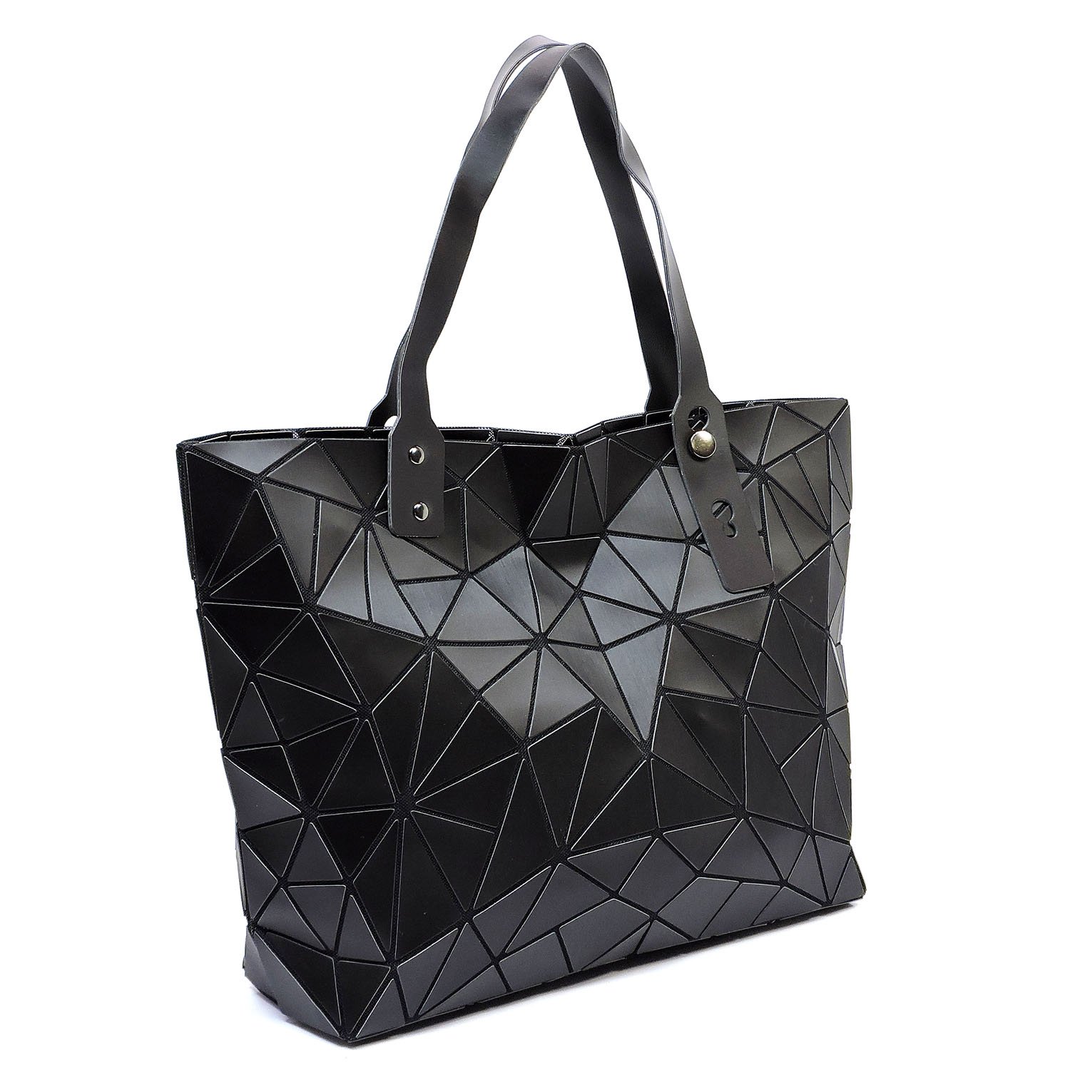 Janin-Handbag-3-in-1-Womens-Fashion-Geometric-Lattice-Tote-Glossy-PU ...